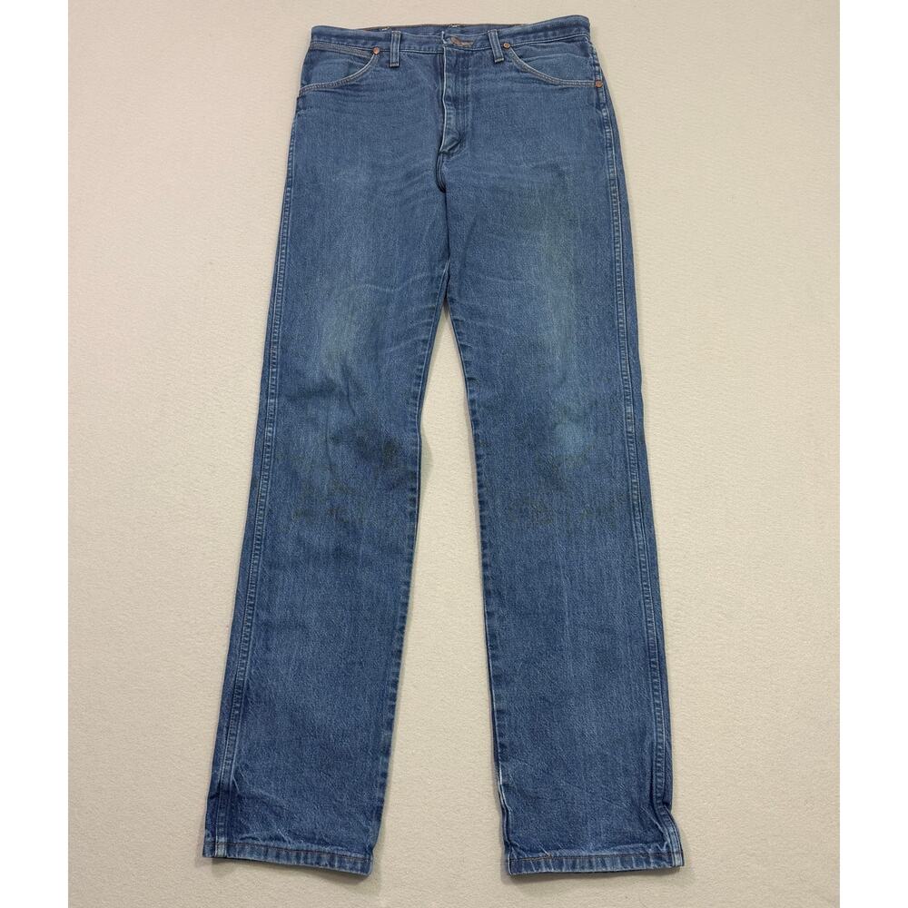 Vintage Wrangler Jeans Men's 34x36 Blue 13MWZ Cowboy Cut 90s Western Faded